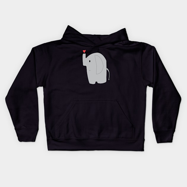 ELEPHANT Kids Hoodie by deerslugstudio